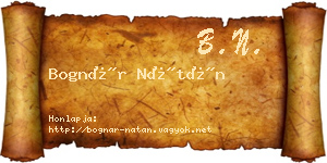 Bognár Nátán névjegykártya
